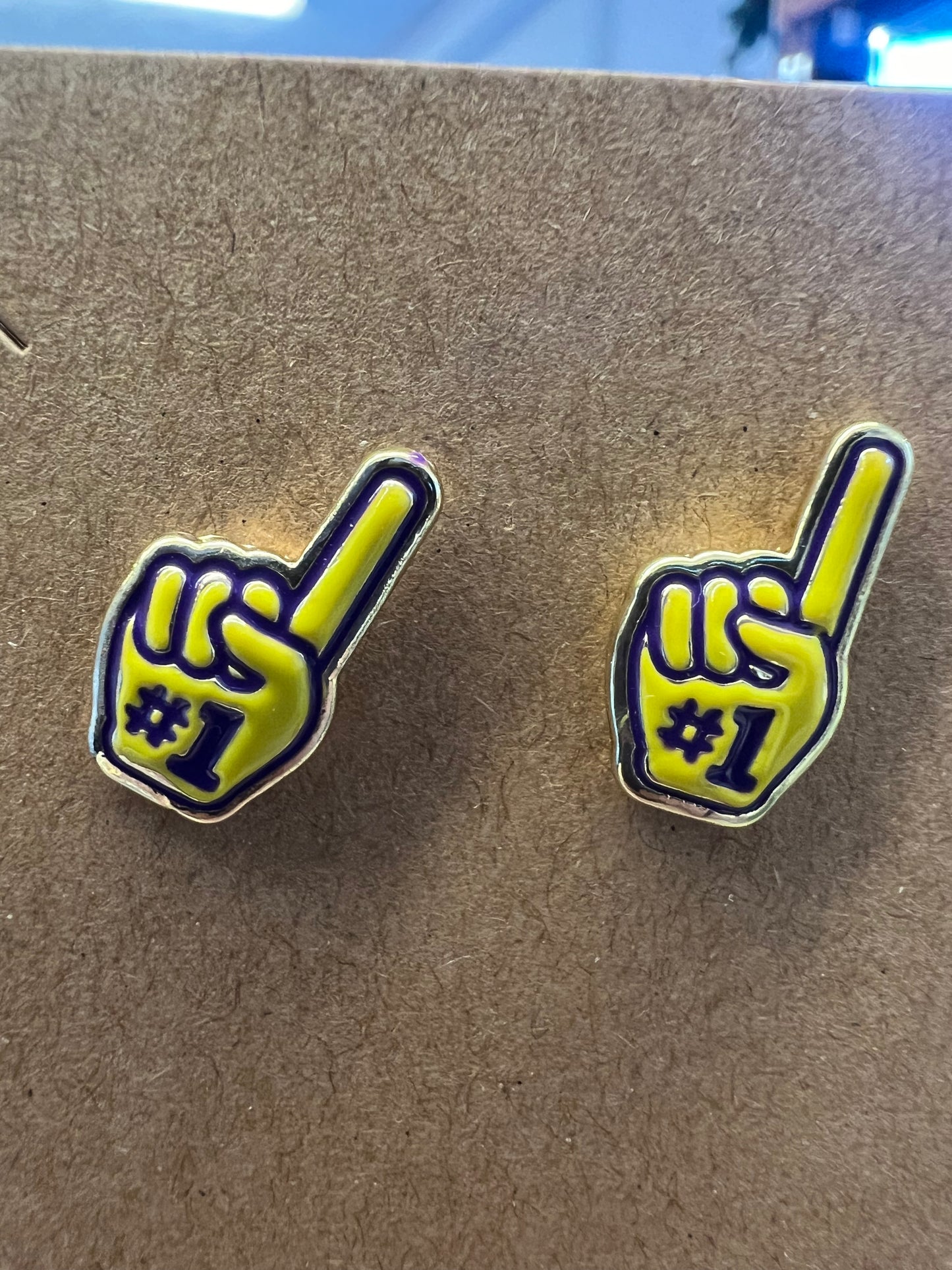 SKOL Vikings Football Earrings