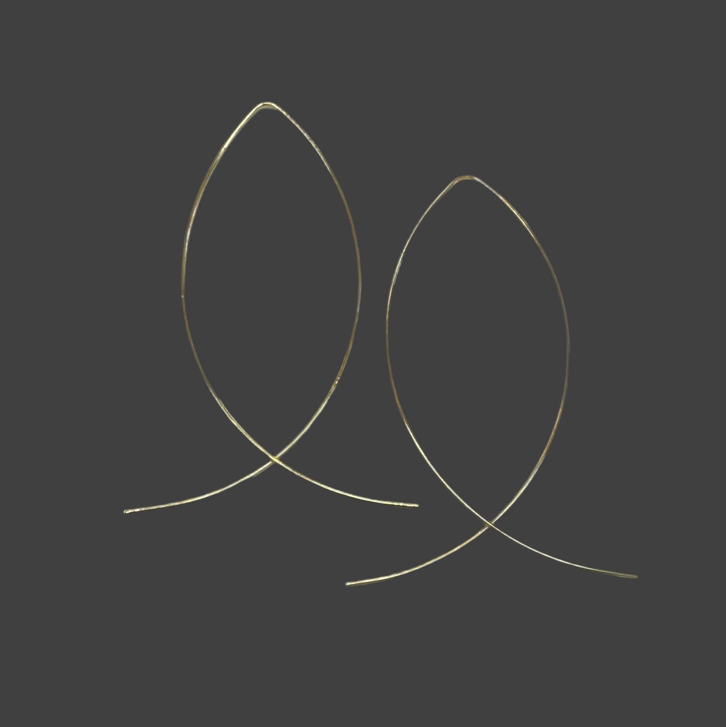 Wishbone Gold Hoops