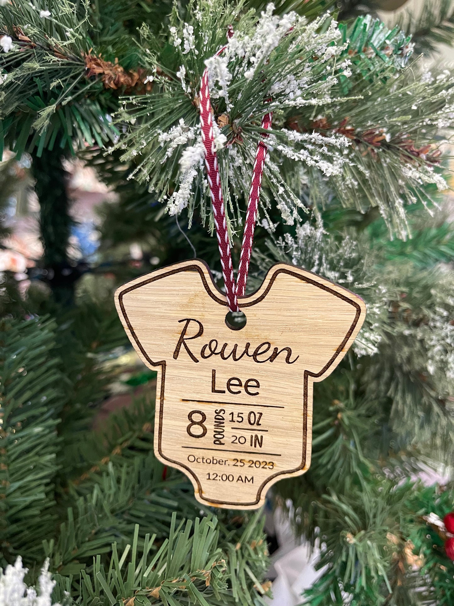 Customized Baby Stat Christmas Ornament