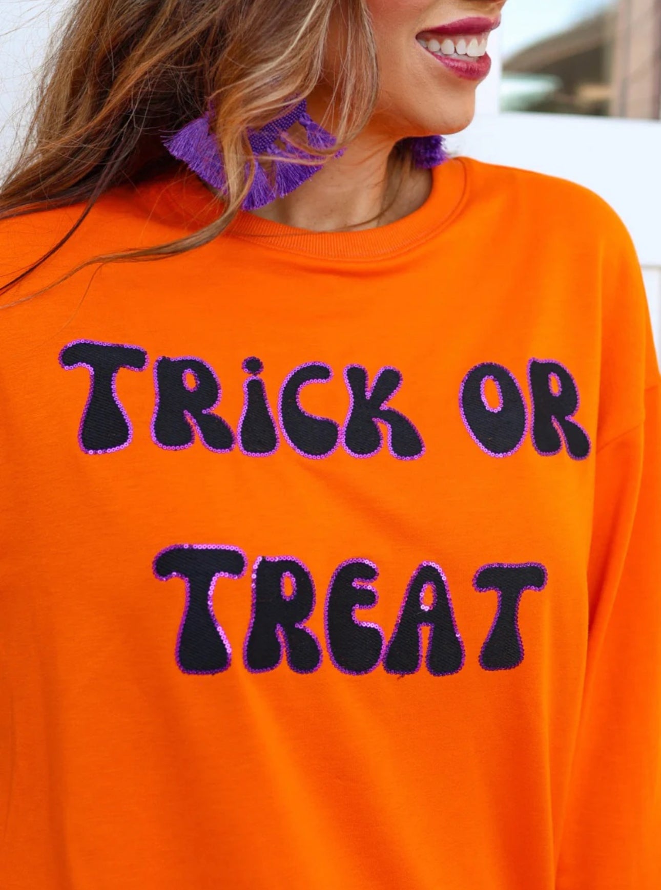 Trick or Treat Sequined Sweatshirt