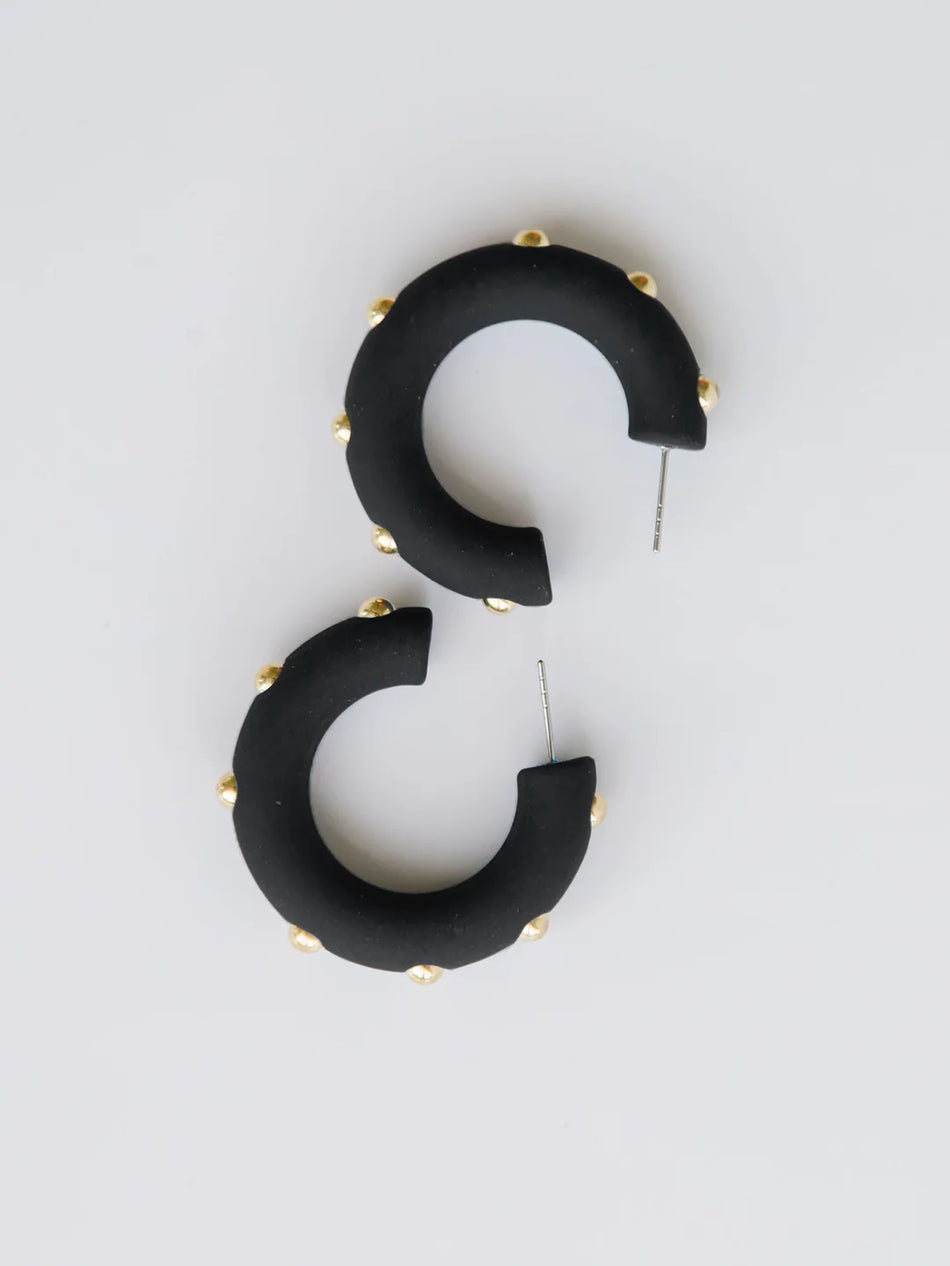 Candace Hoop Earrings ~ Black