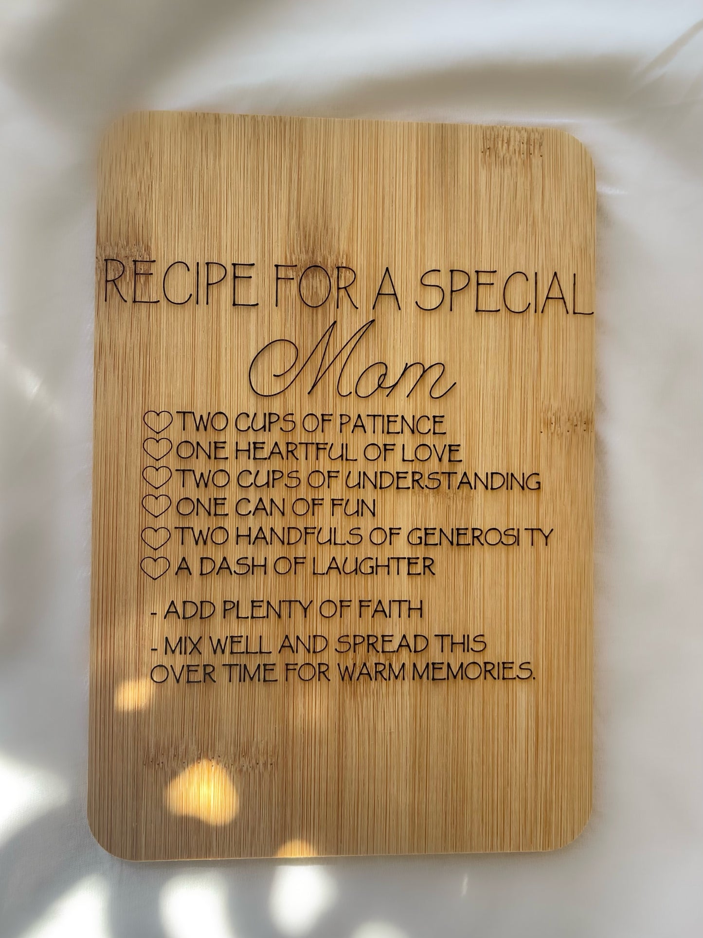 Custom Recipe Cutting Boards ~ Teacher, Mom, Grandma