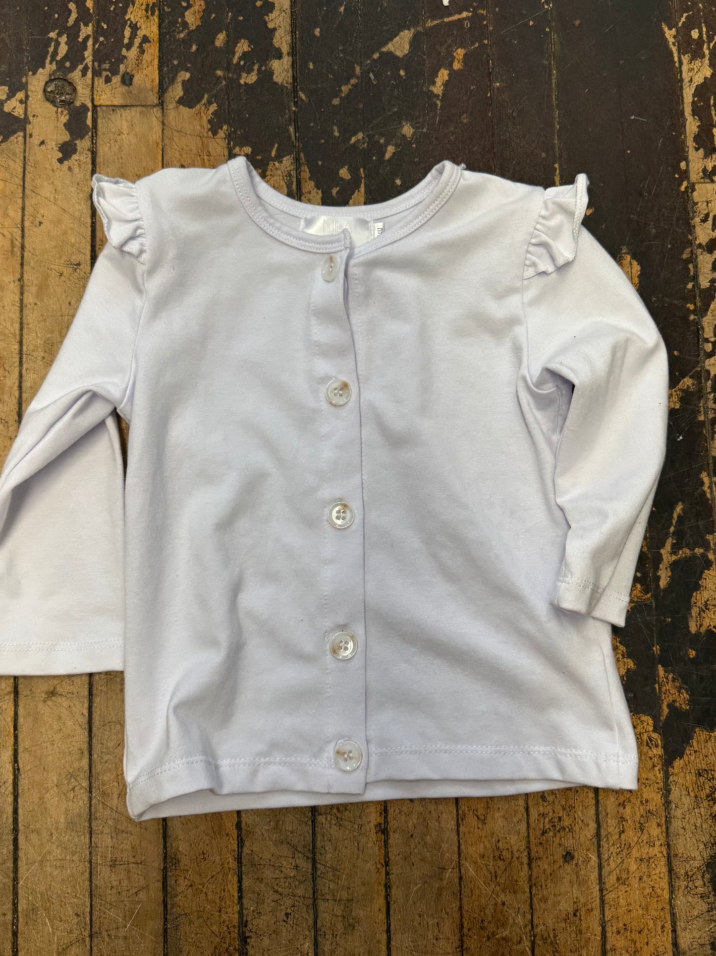Ruffled White Top