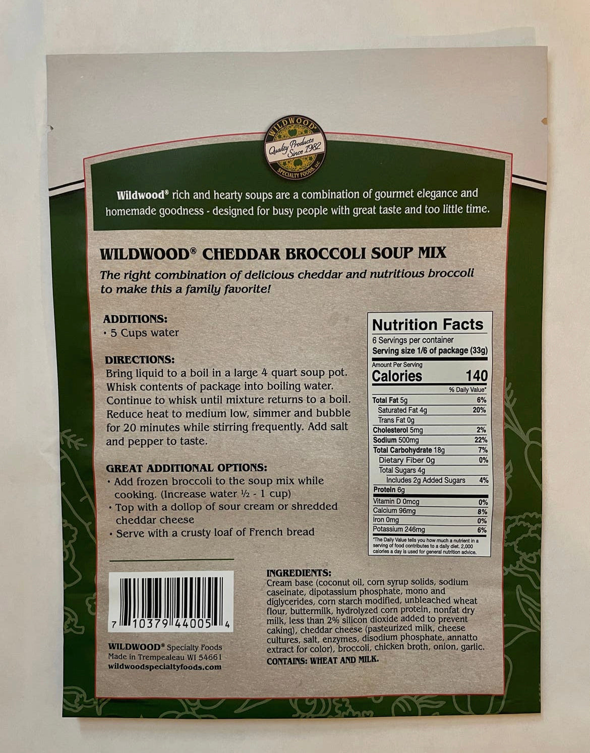 Wildwood Cheddar Broccoli Soup