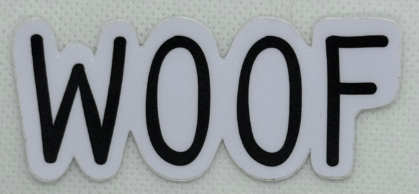 Woof Sticker