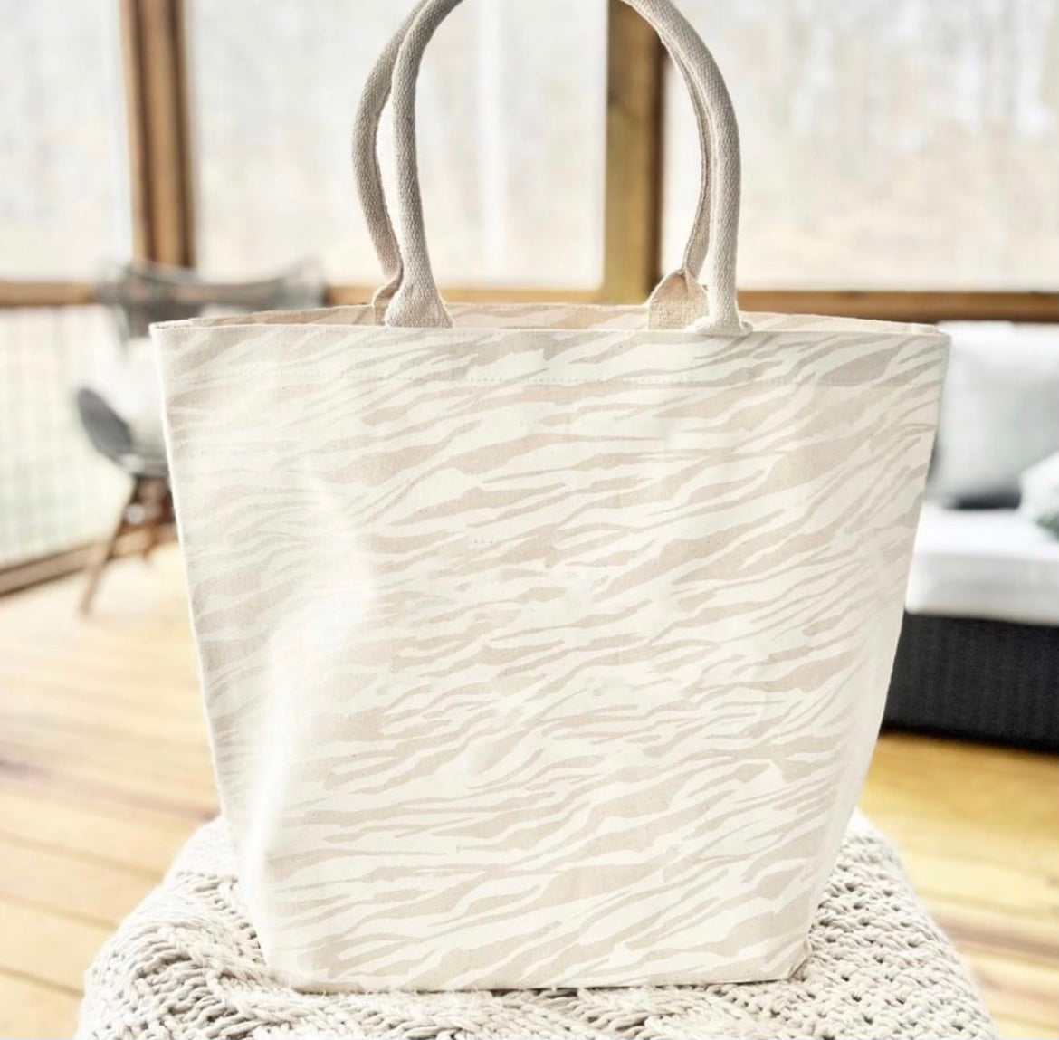 Muted Tiger Stripe Tote Bag