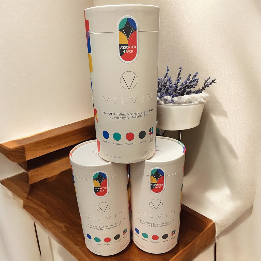 VILVIN Peel-Off Modeling Face Mask Cups - 4 Pack
