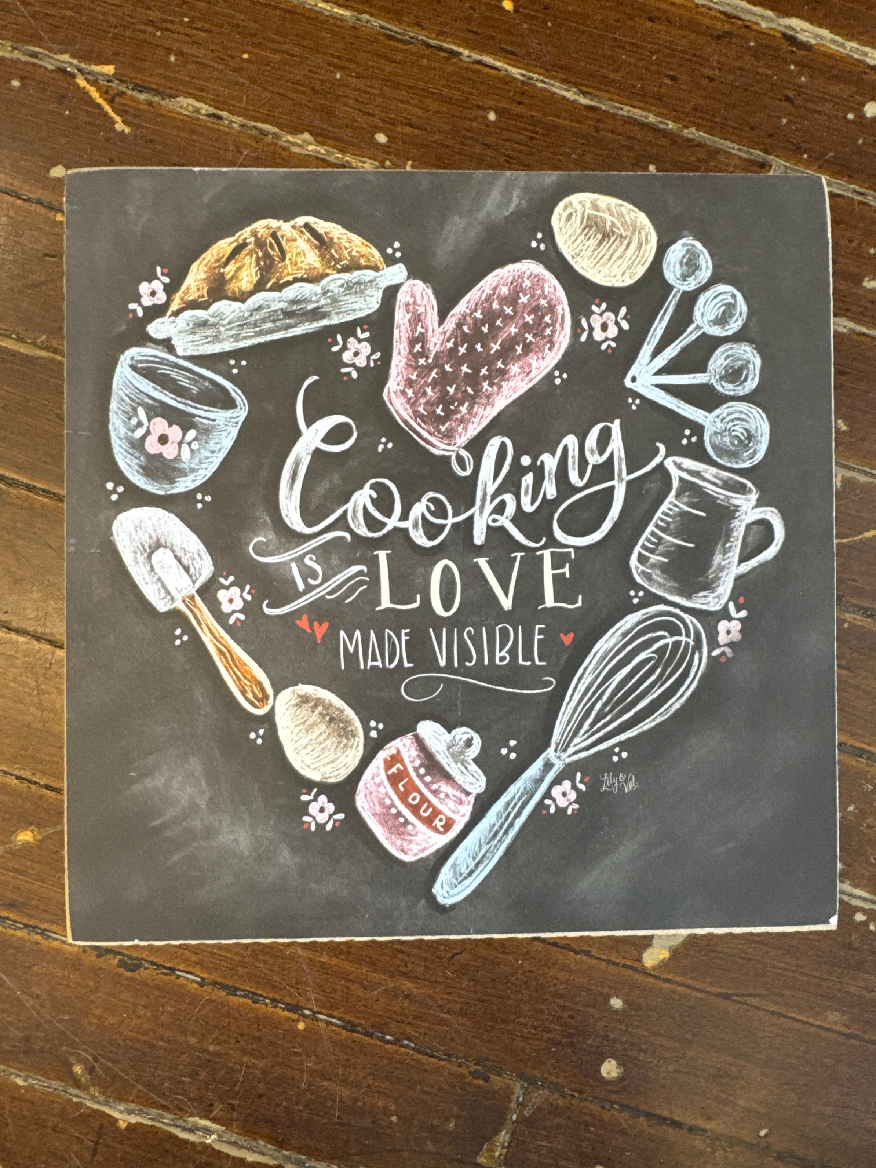 Cooking is Love Made Visible Box Sign