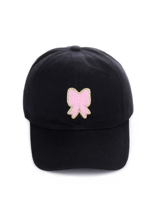 Chenille Bow Baseball Hat