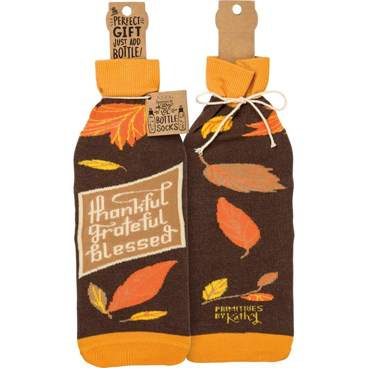 Grateful Thankful Blessed Bottle Bag