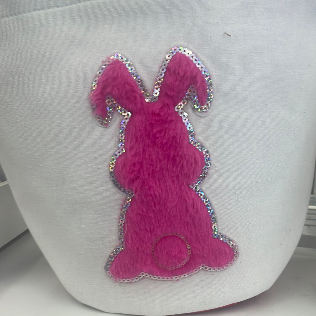 Sequined Bunny Easter Basket