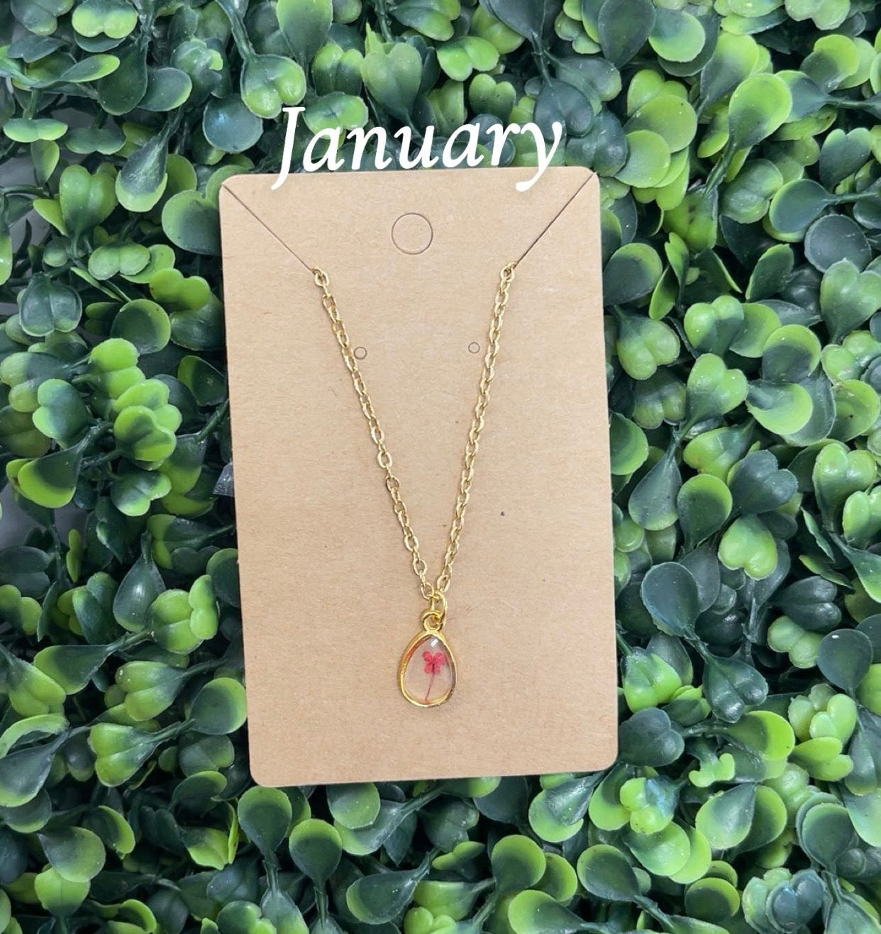 Birth Month Flower Necklace