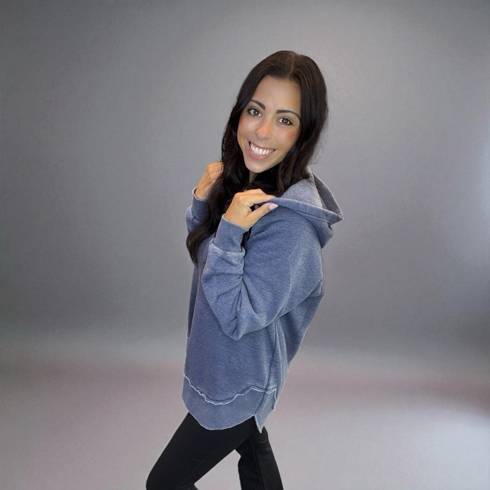 Vintage Wash Navy Hoodie