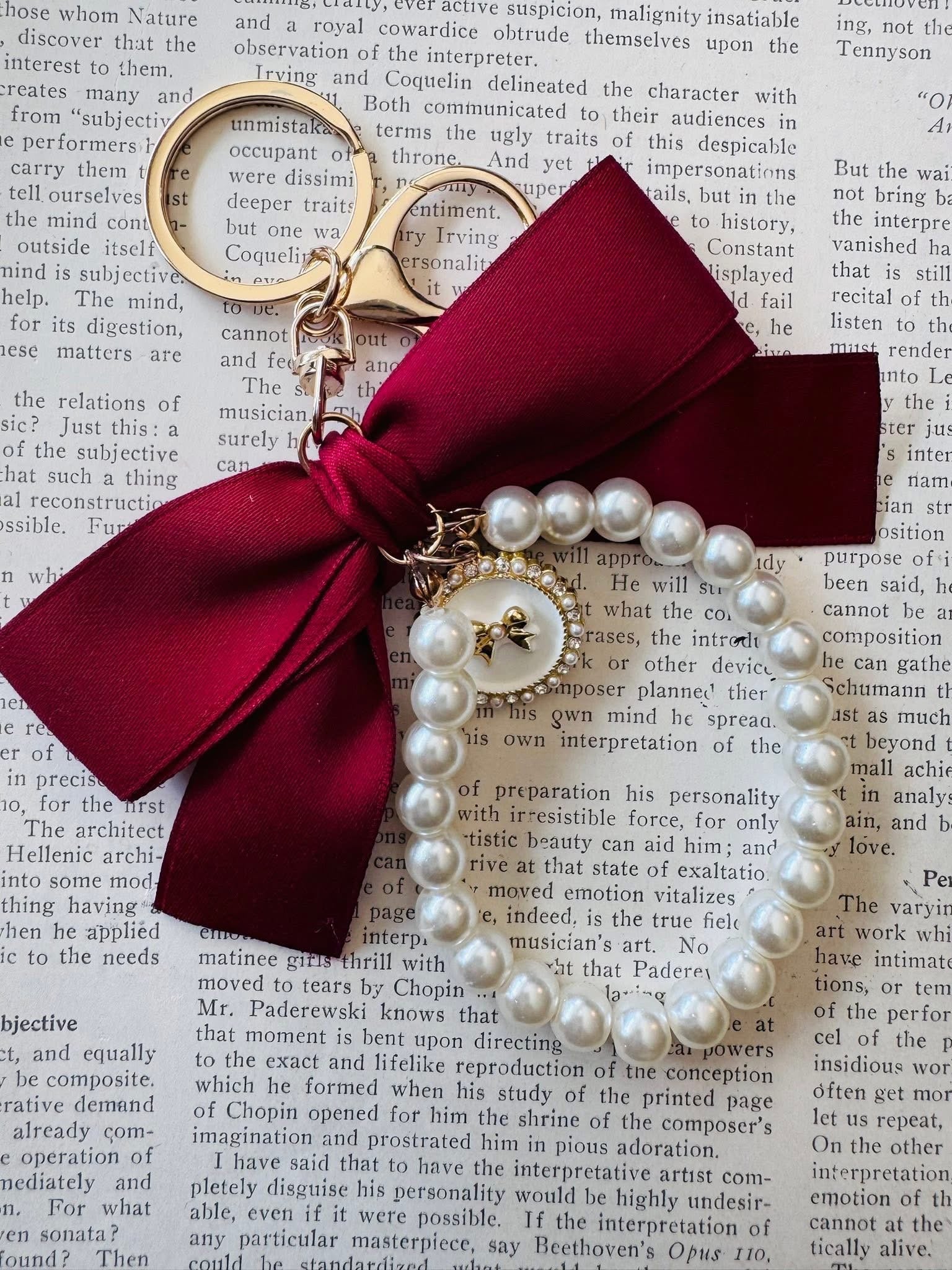 Festive Bow Bag Charm