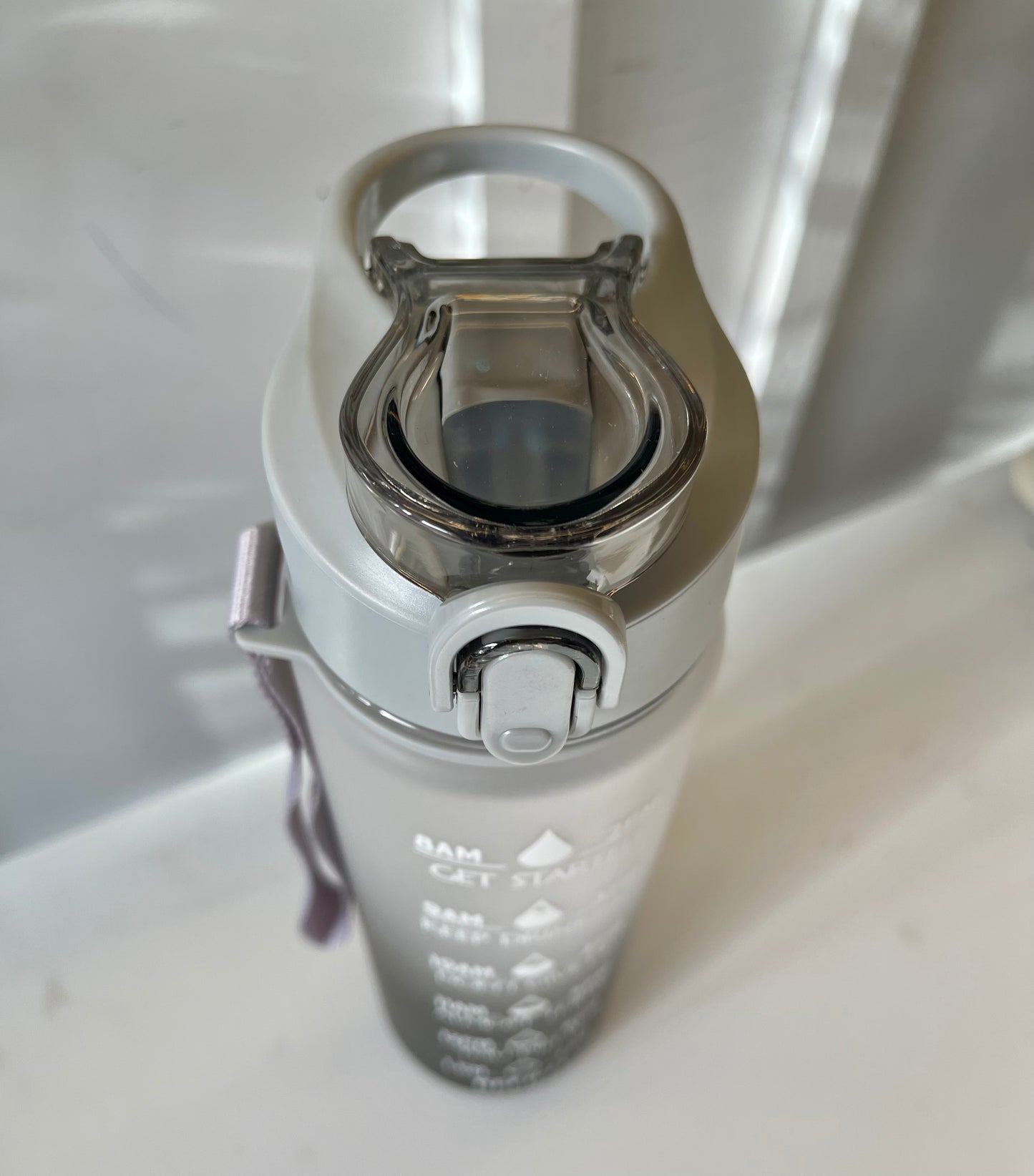 Grey Motivational Water Bottle