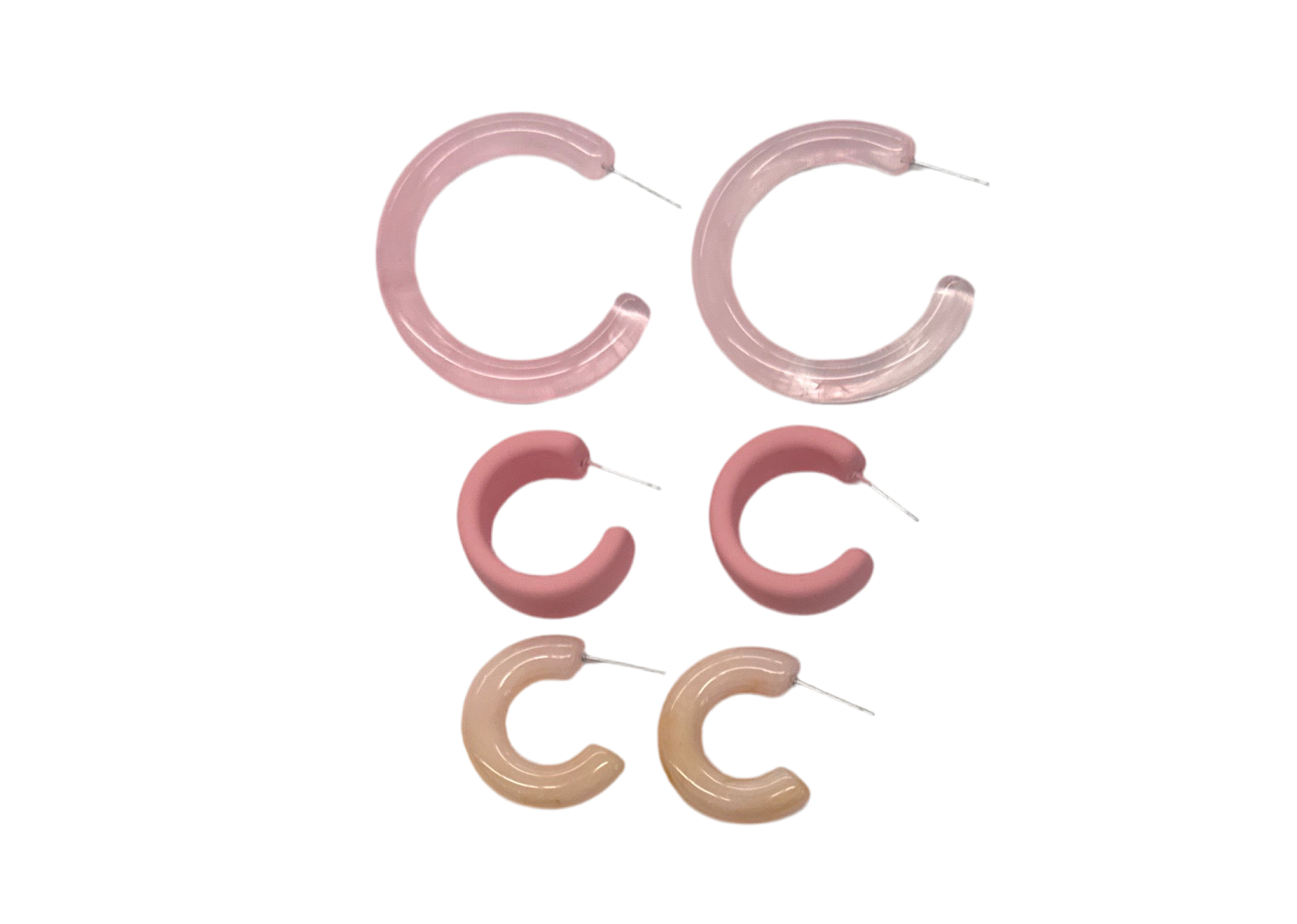 Degrees of Light Pink Hoop Earrings