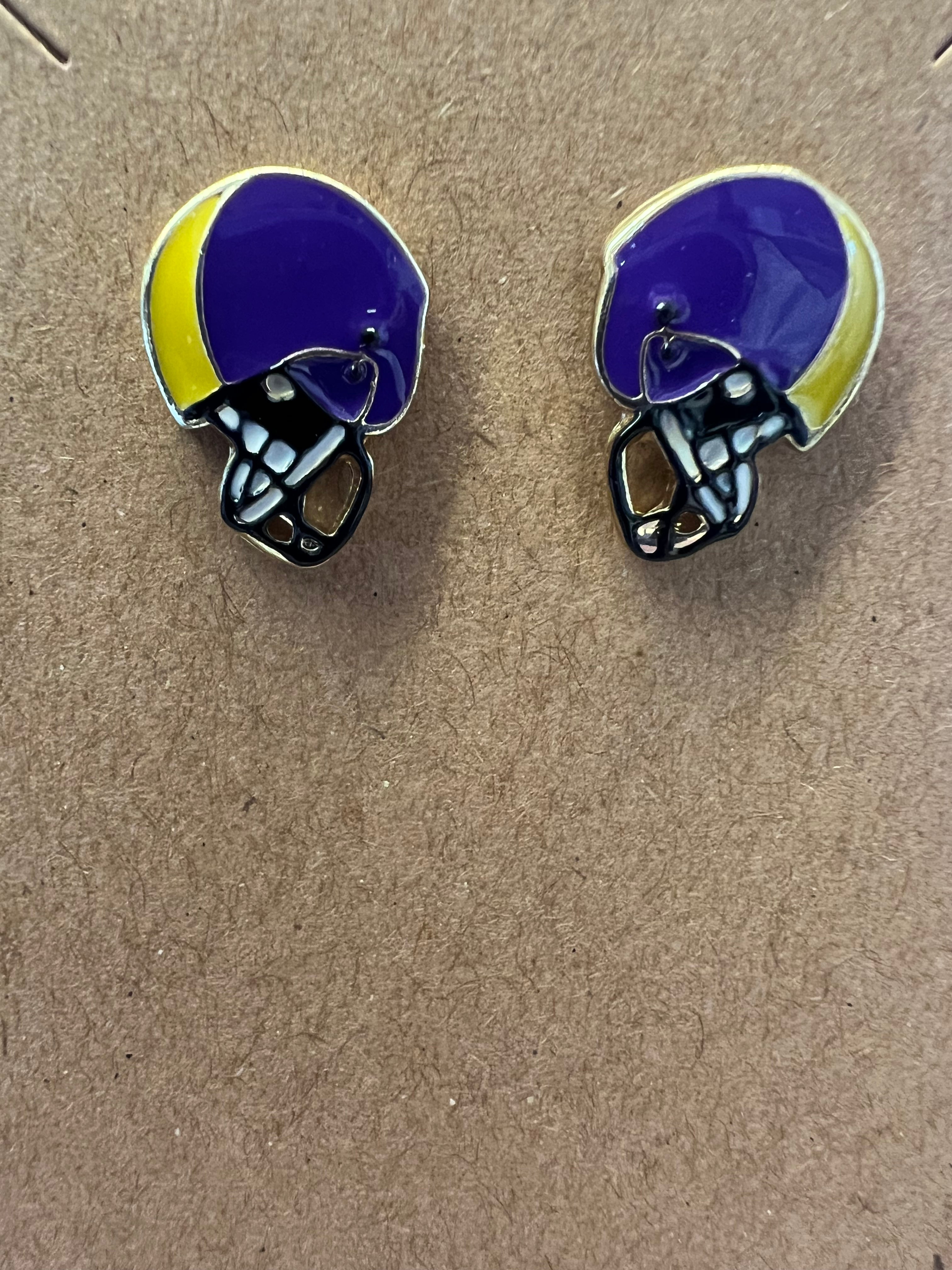 SKOL Vikings Football Earrings