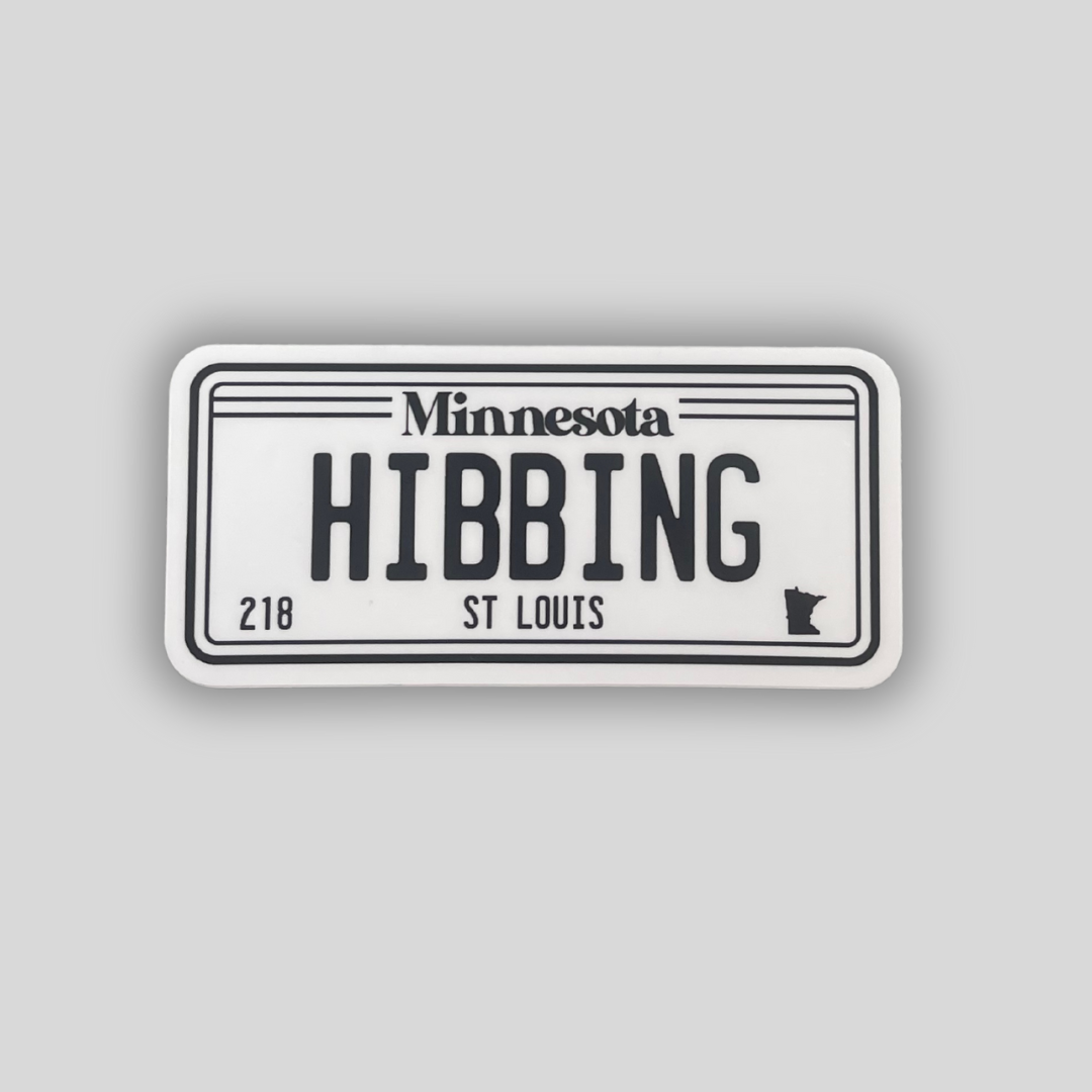 Hibbing Minnesota License Plate Vinyl Sticker