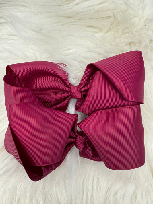 Maroon "Go Dogs" Bow