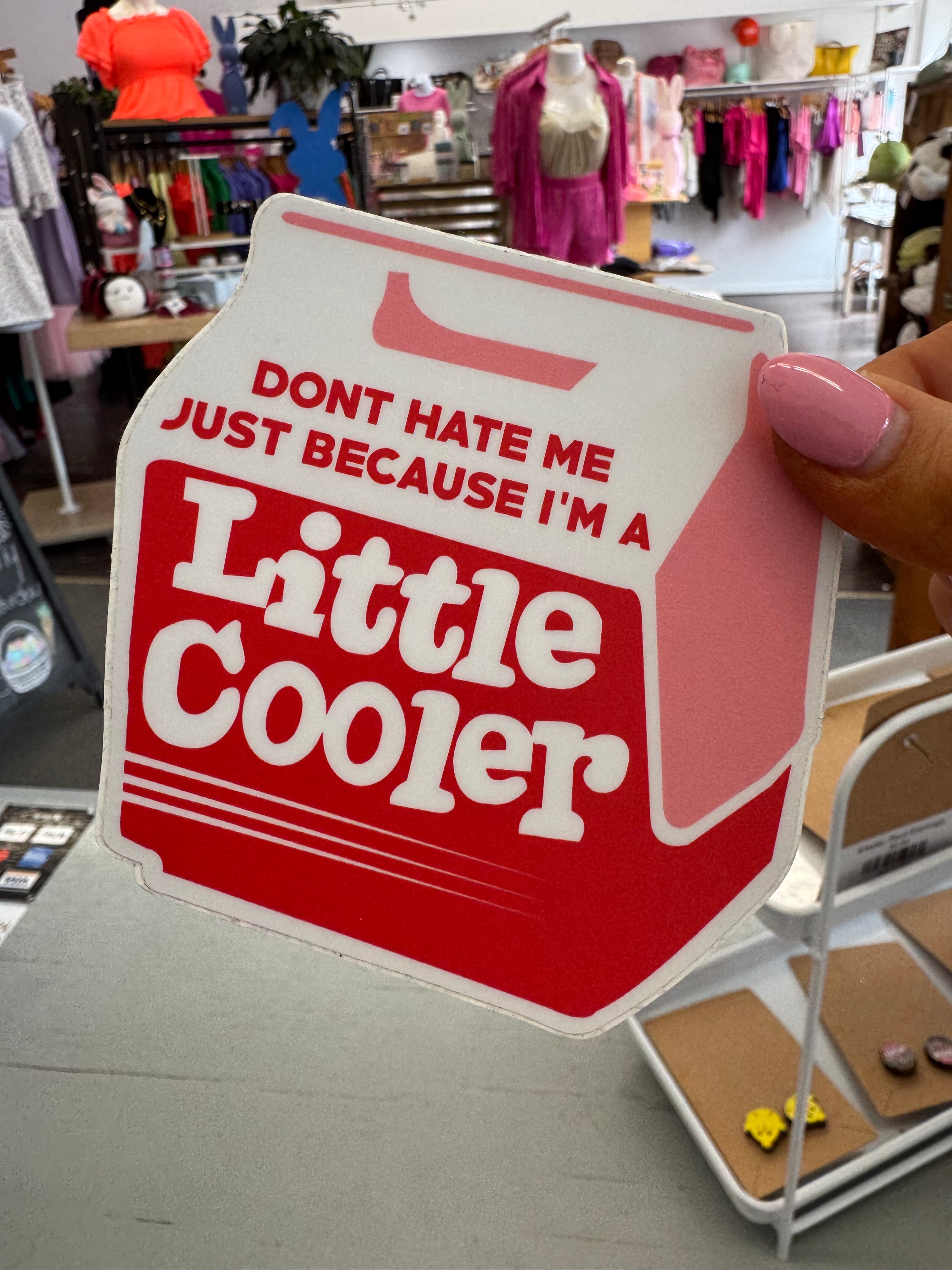 Don't Hate Me Because I'm a Little Cooler Sticker