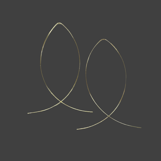Wishbone Gold Hoops