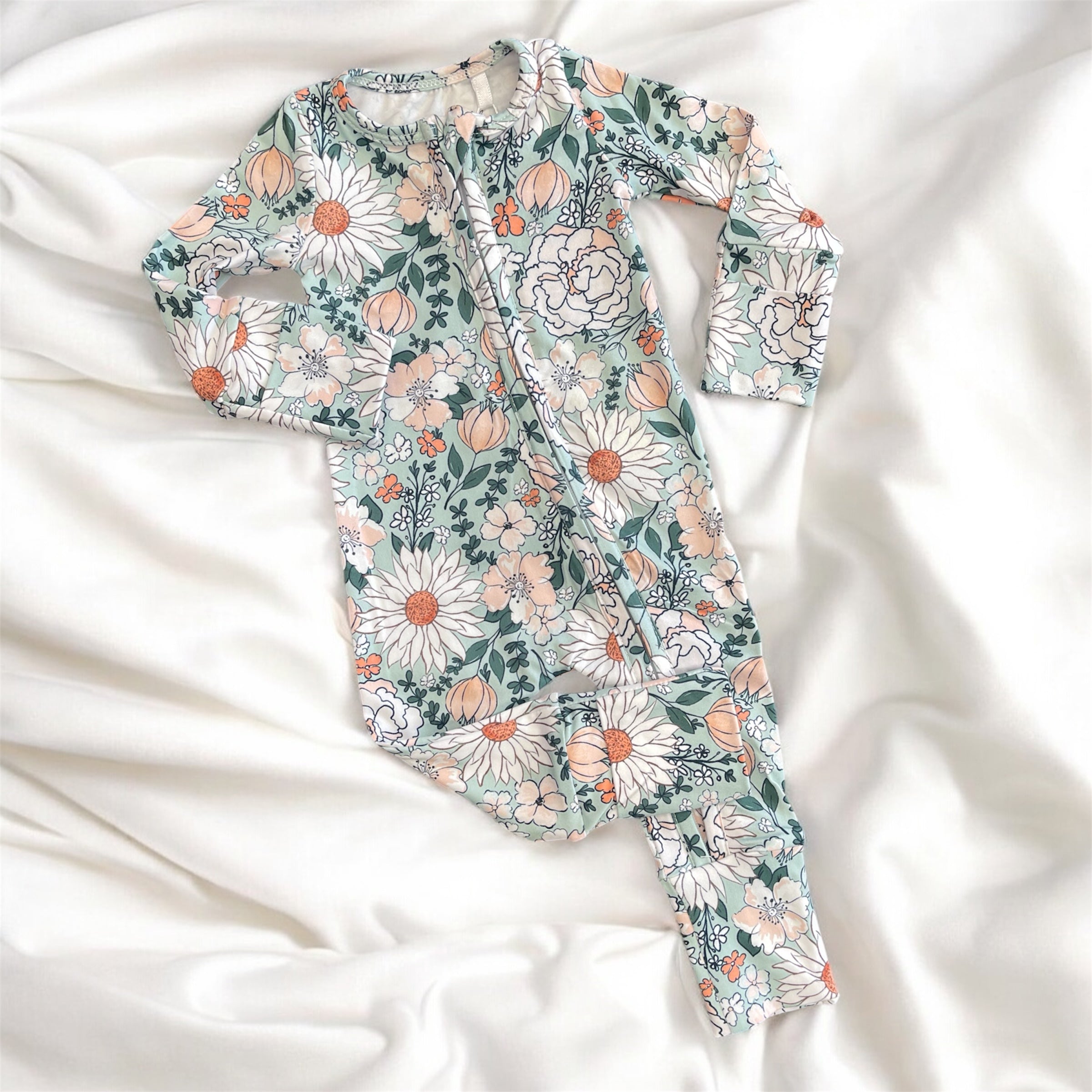 Mint Floral Comfort Wear Zippy