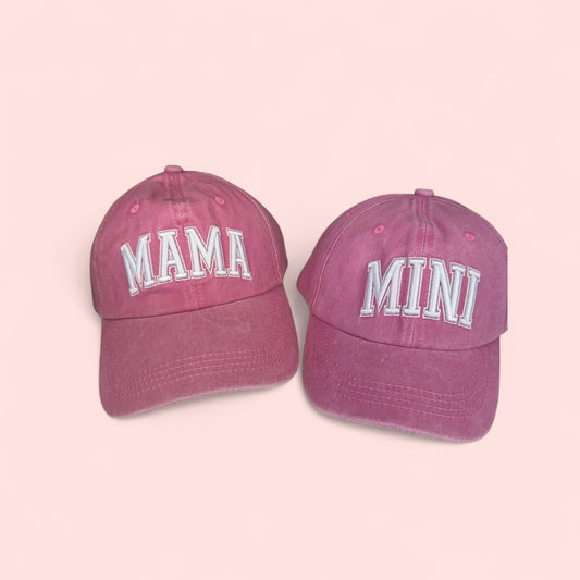 Pink Mama And Mini Matching Baseball Hat