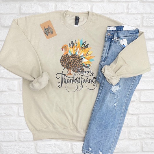 Chic Happy Thanksgiving Crewneck