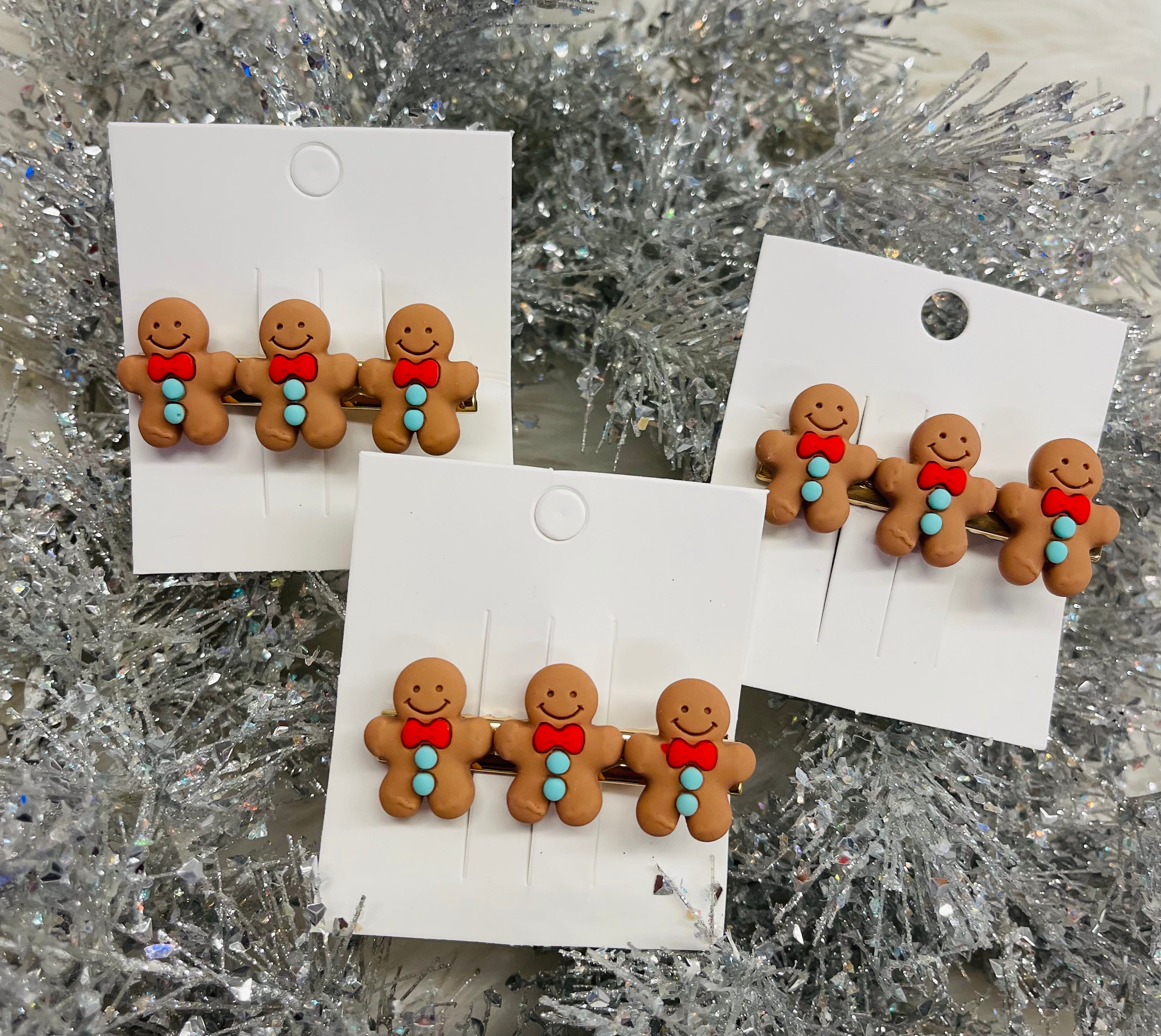 Gingerbread Hair Clips