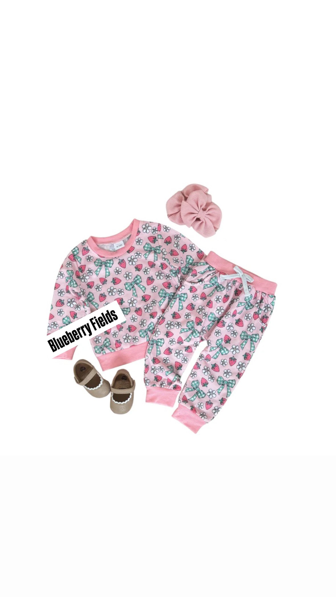 Coquette Strawberry Joggers Set