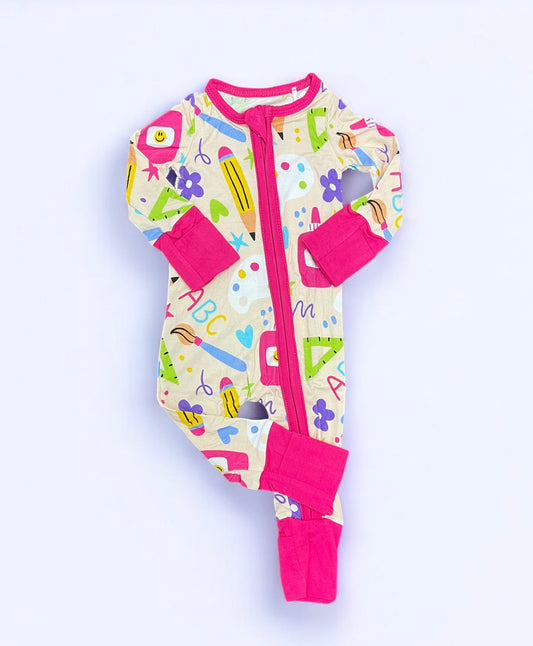 School Days Longsleeve Bamboo Zippy