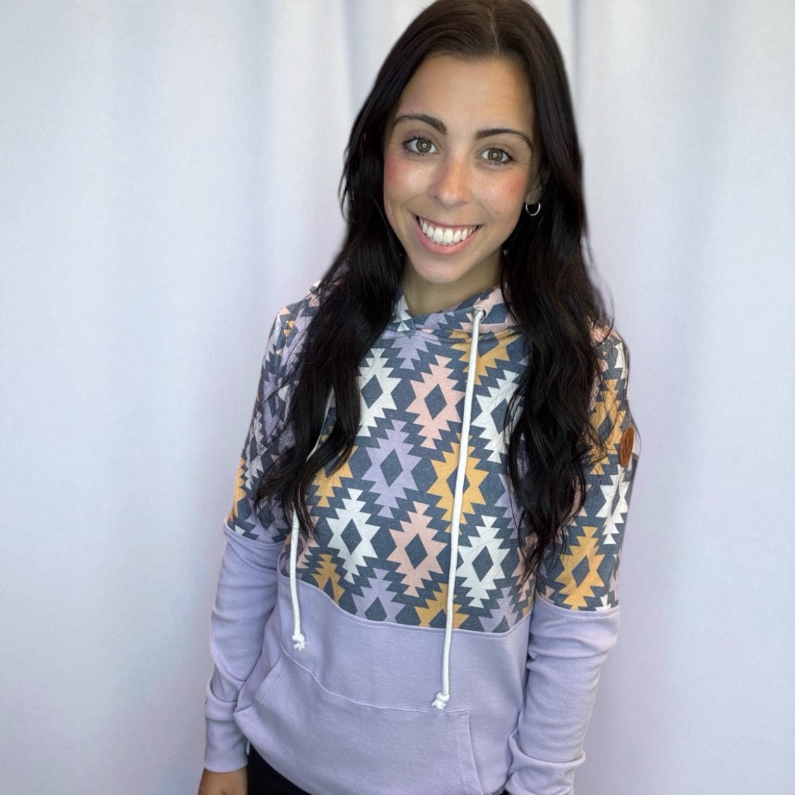 Hailey Geometric Pullover Hoodie