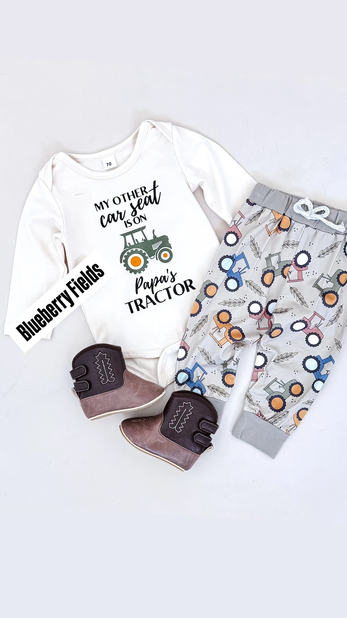 My Other Car Seat Is On Papa's Tractor 3 Piece Set