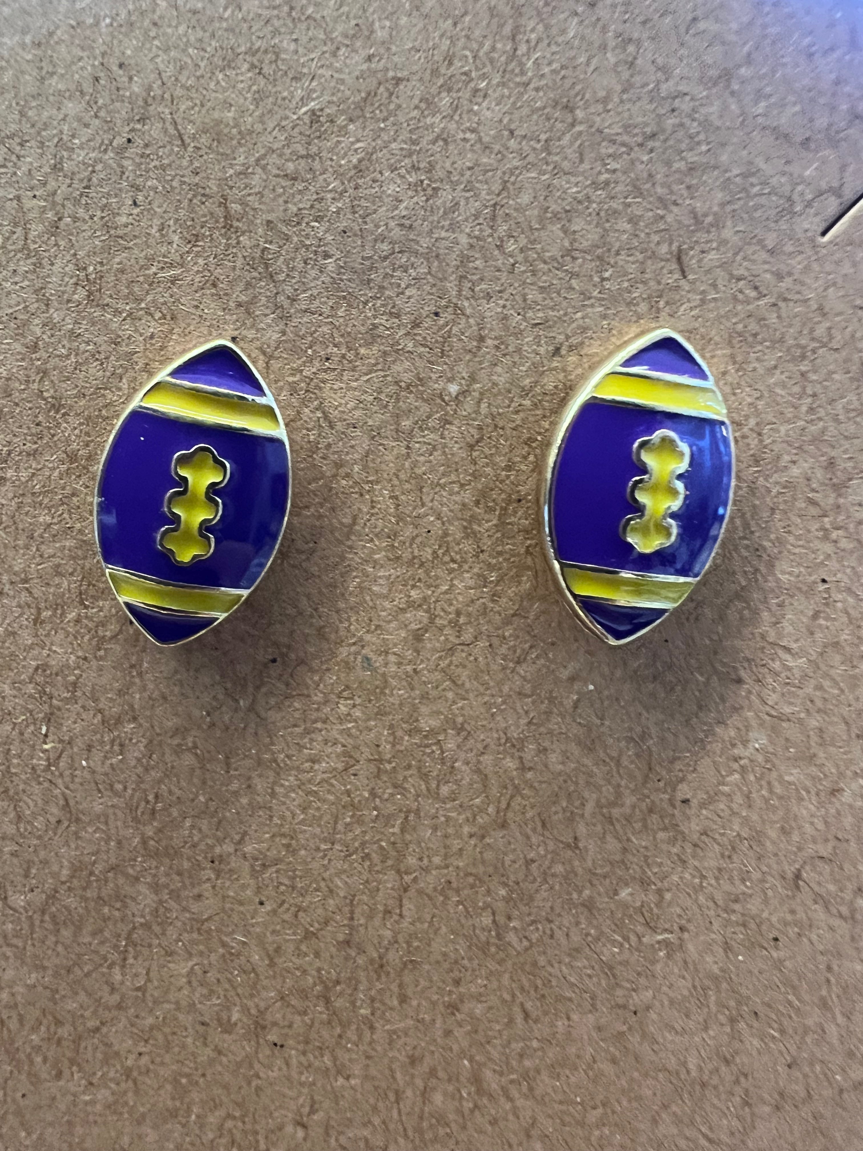 SKOL Vikings Football Earrings