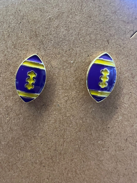 SKOL Vikings Football Earrings