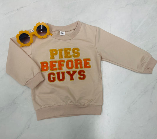 Pies Before Guys Kids Crewneck