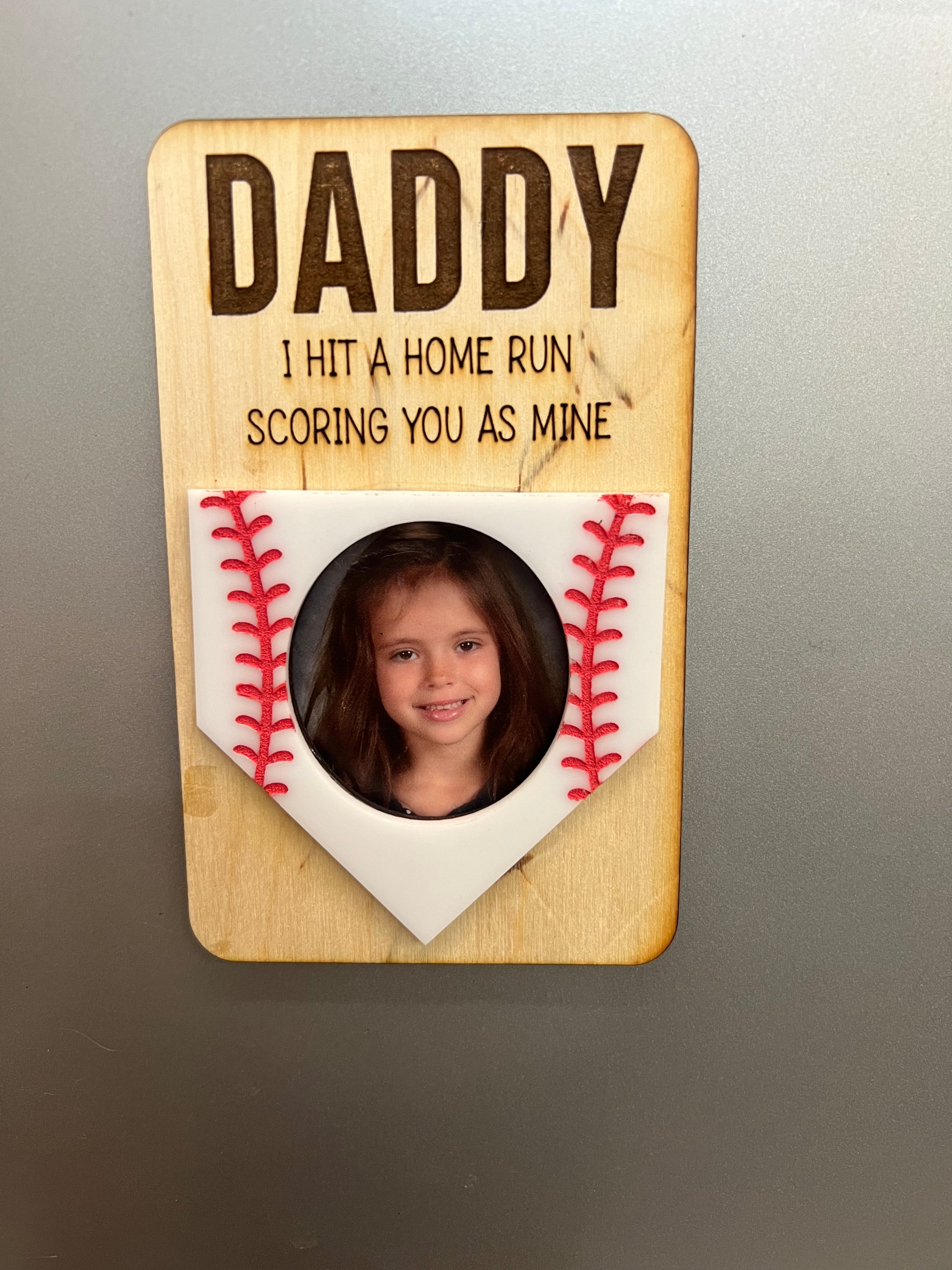 Home Run Fridge Magnet Frame