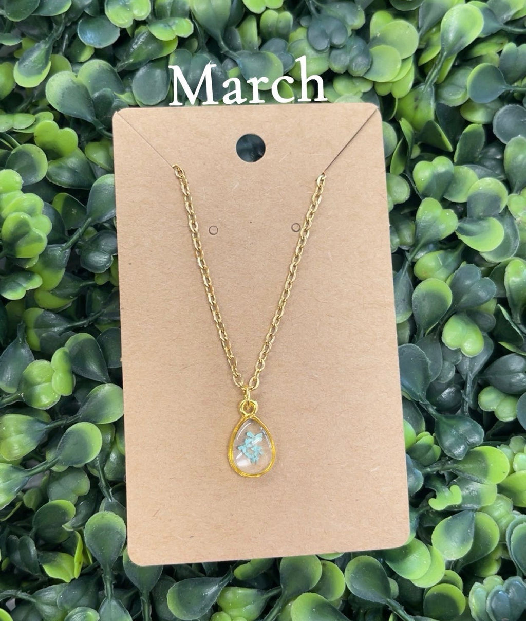 Birth Month Flower Necklace