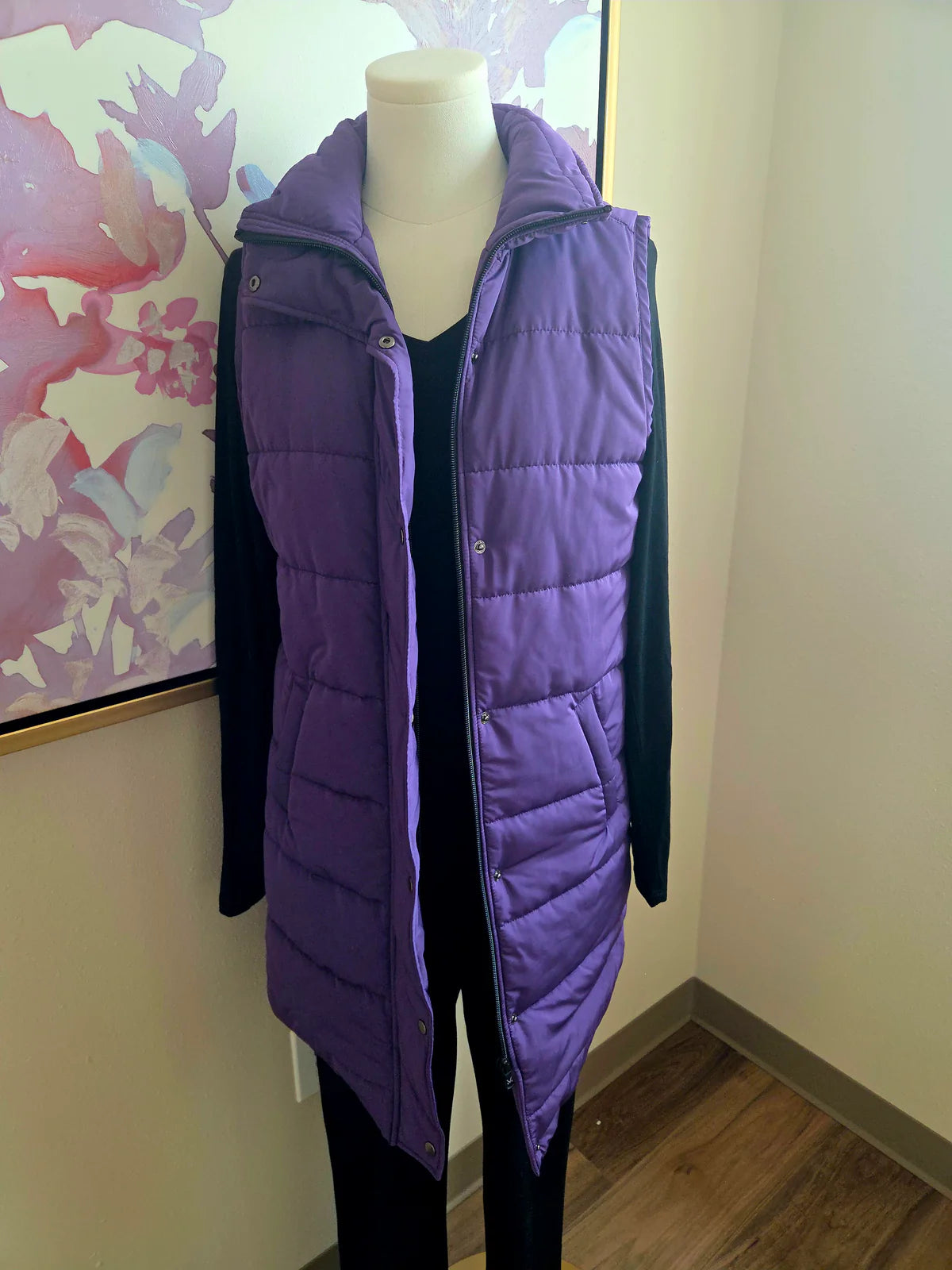 Harlow Long Vest ~ Purple