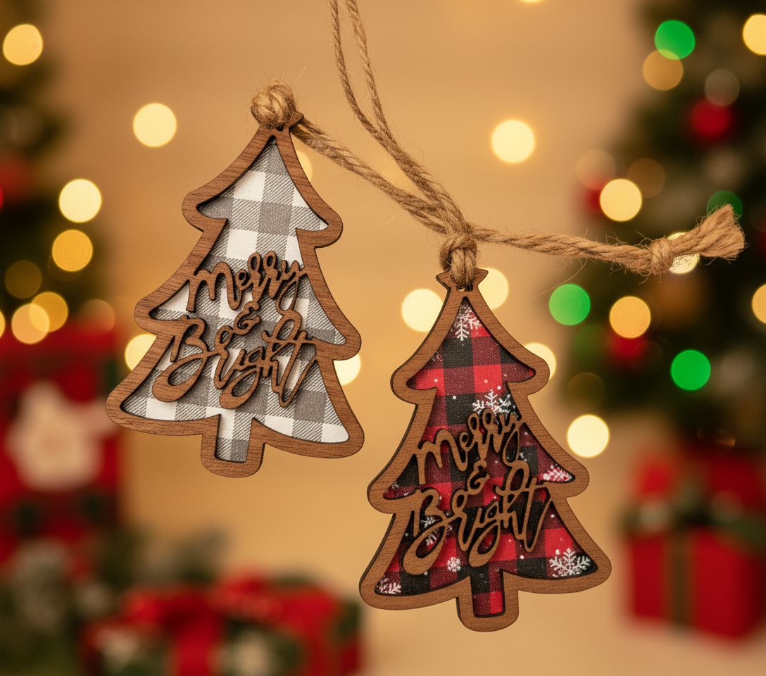 Merry & Bright Custom Tree Ornament