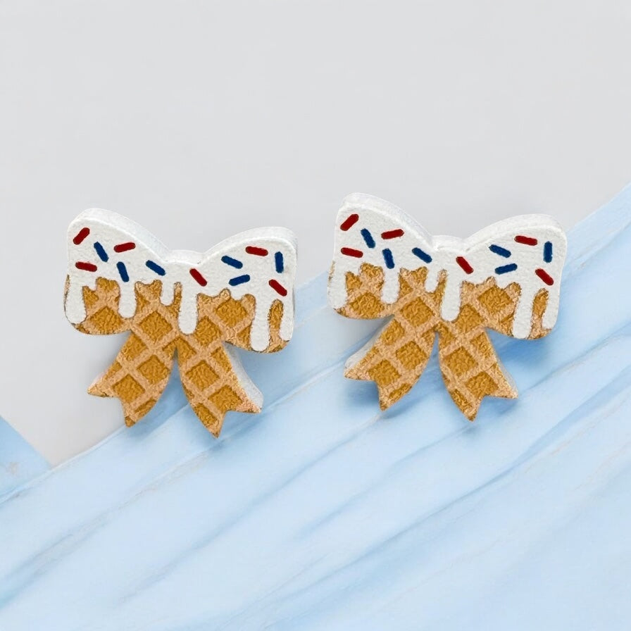 Bow Ice Cream Earrings
