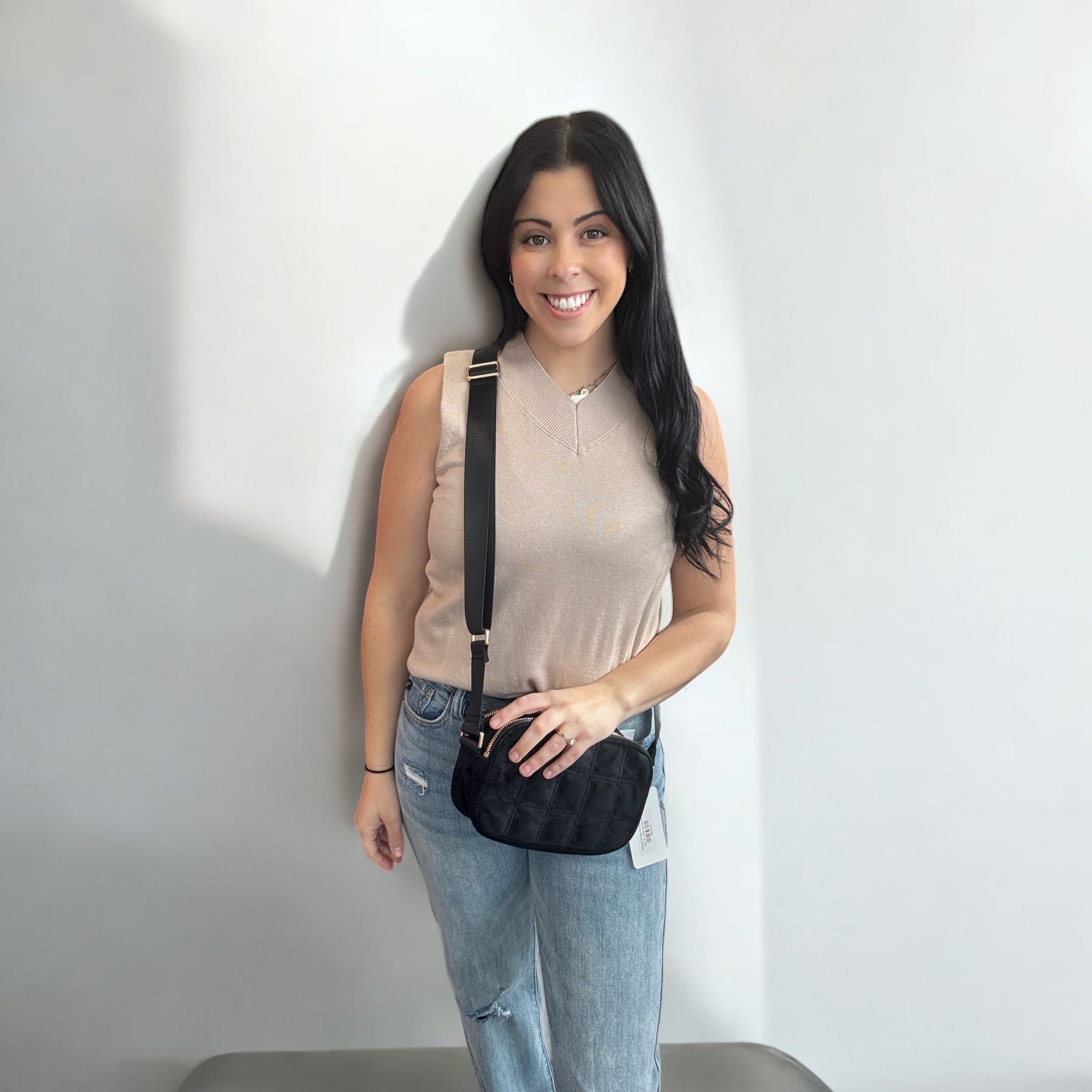 Avery Lightweight Sweater Vest ~ Taupe