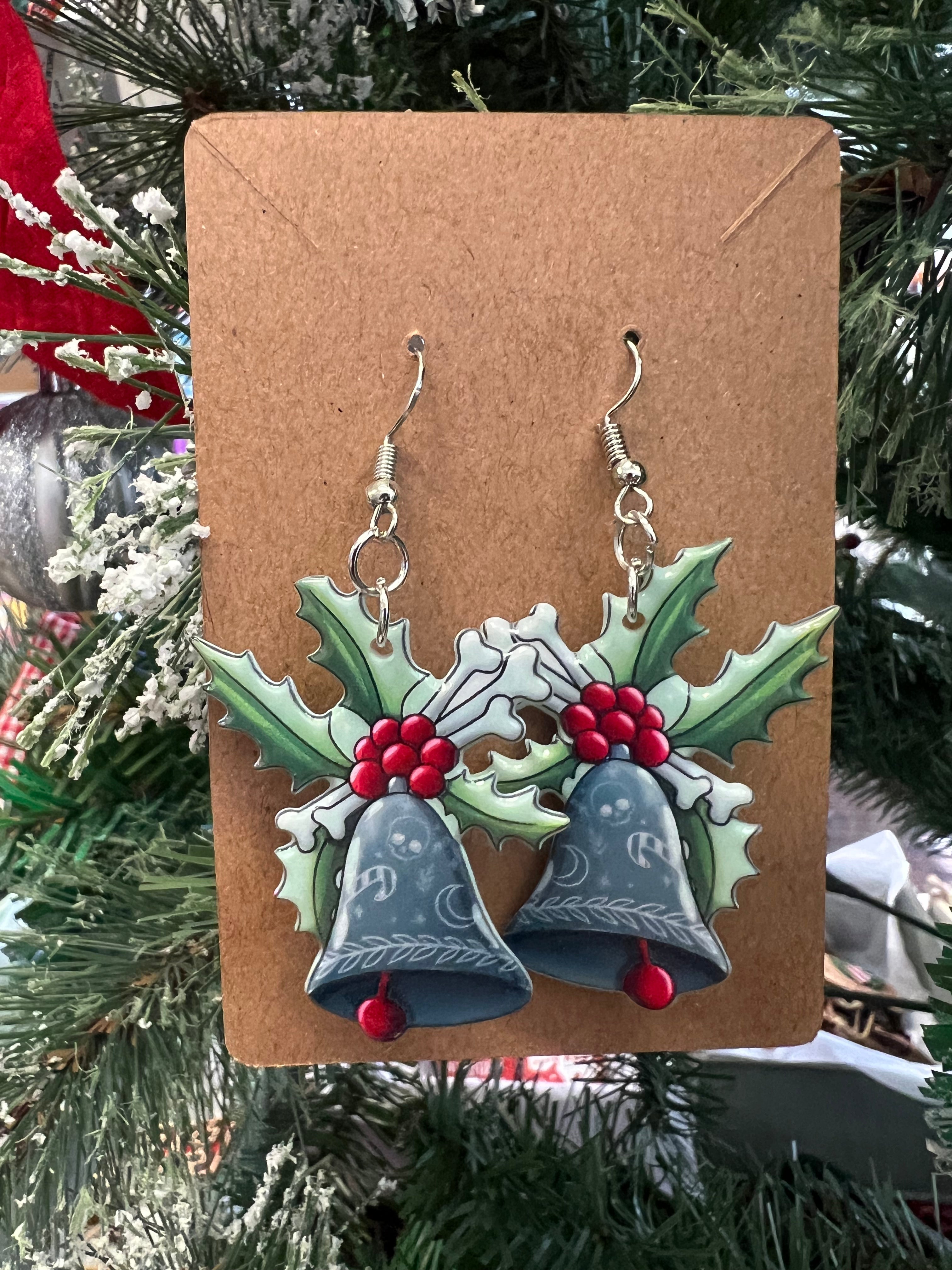 Jingle Bells Acrylic Earrings