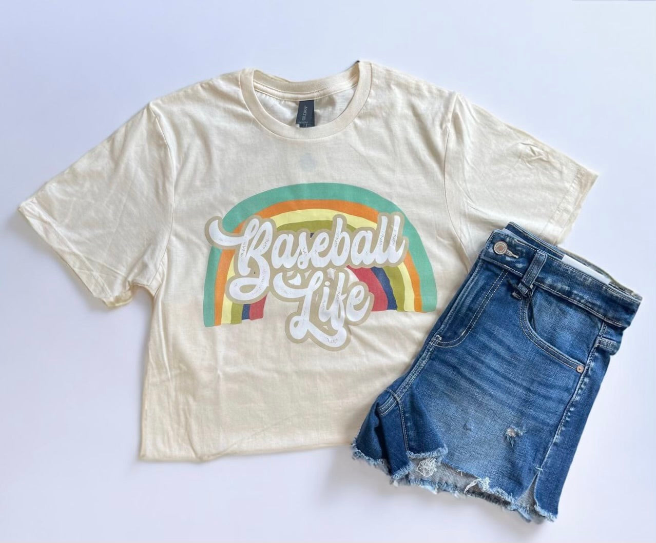 Colorful Baseball Life Tee