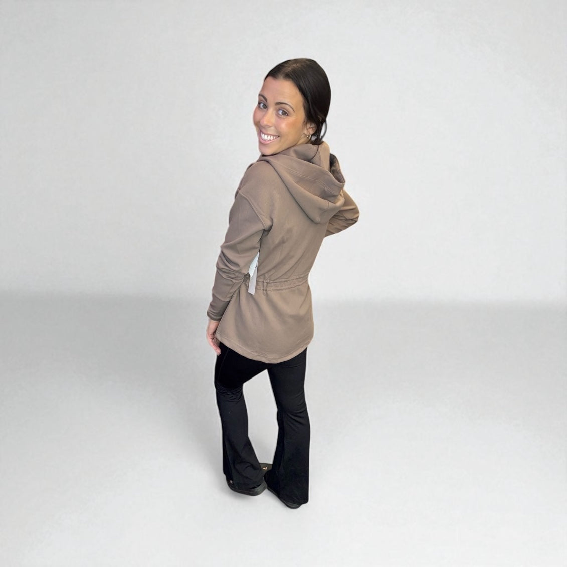 Jacquard Ribbed Hoodie