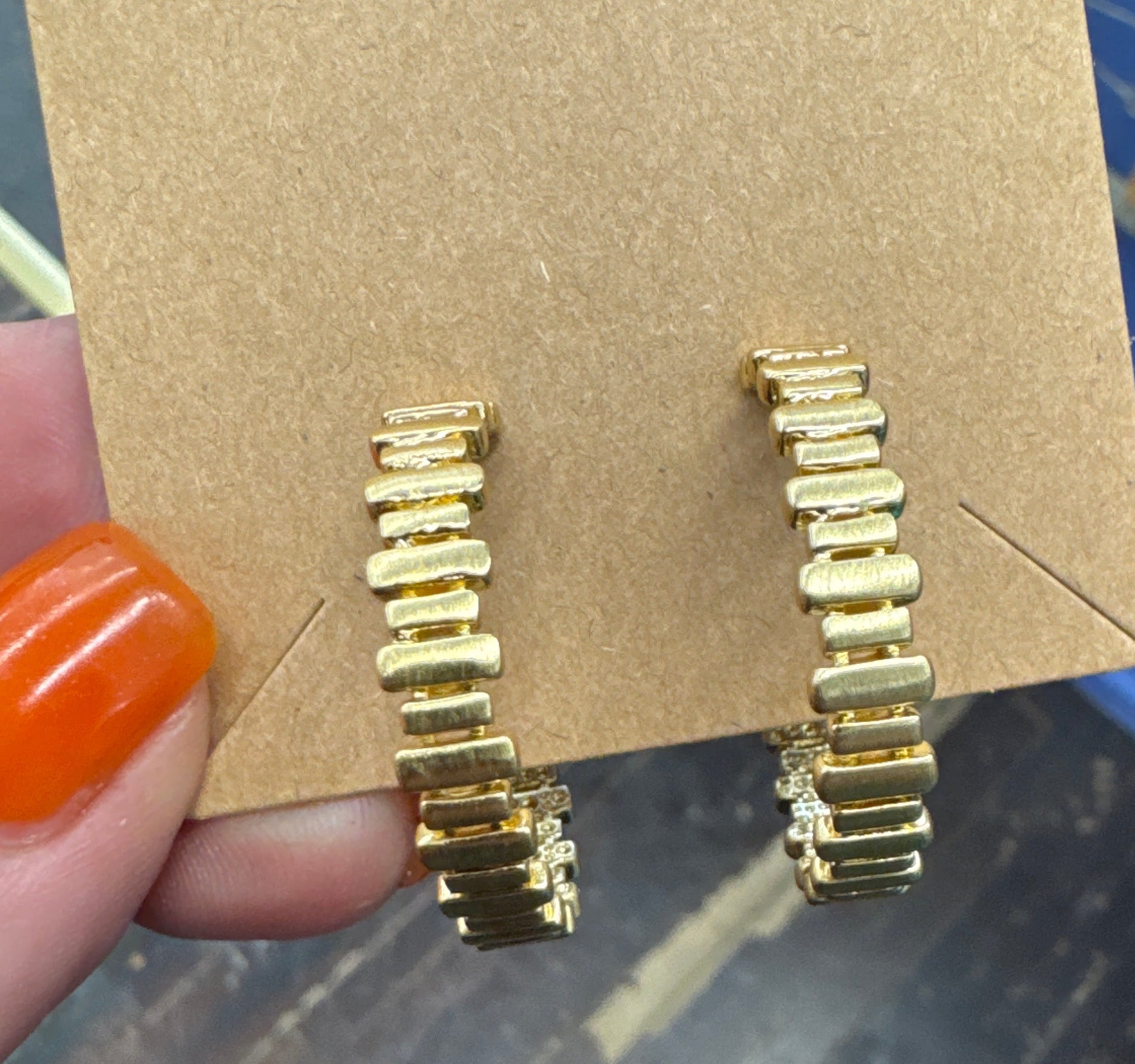 Gold Toned Hoop Earrings