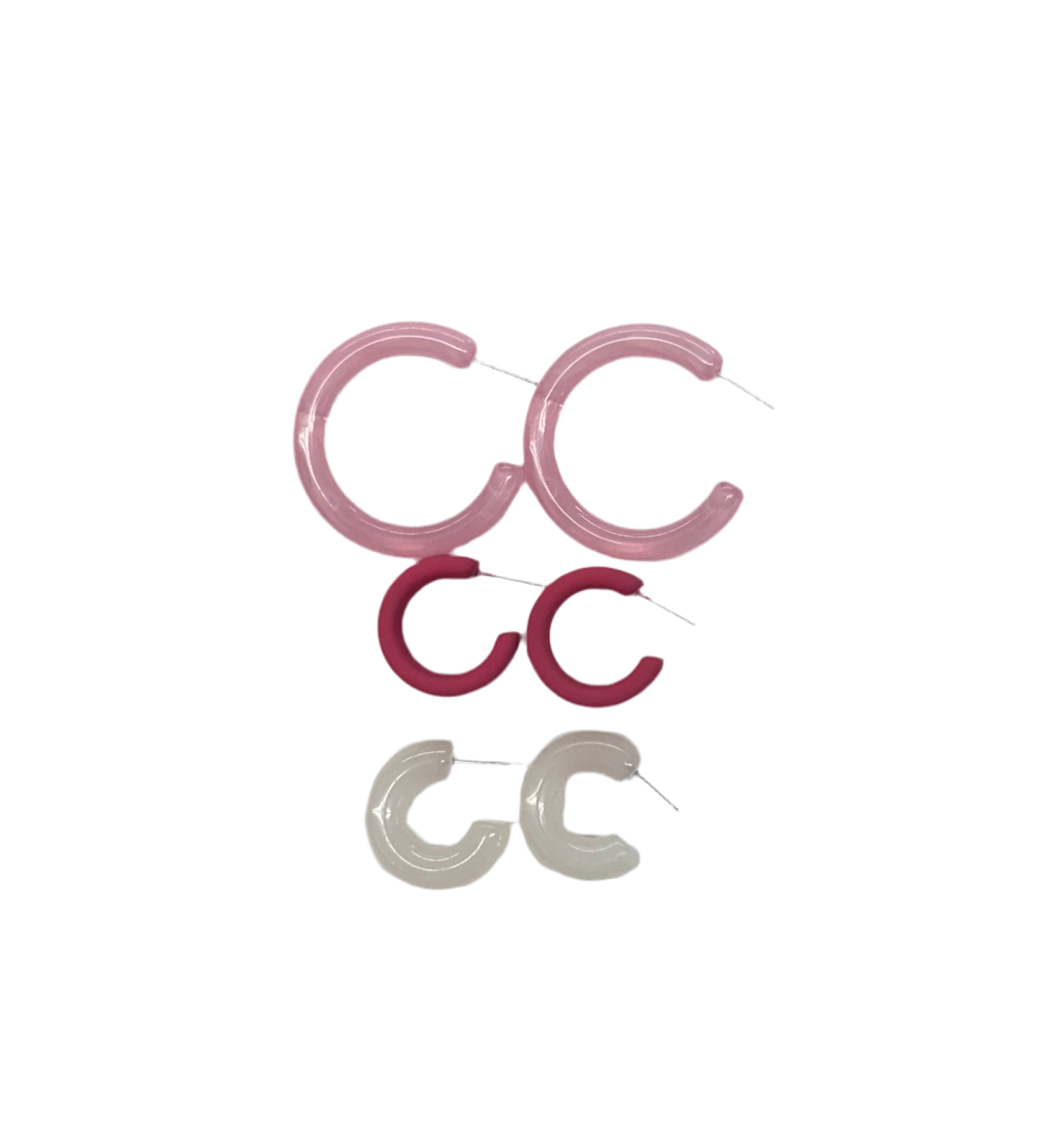 Degrees of Pink Hoop Earrings