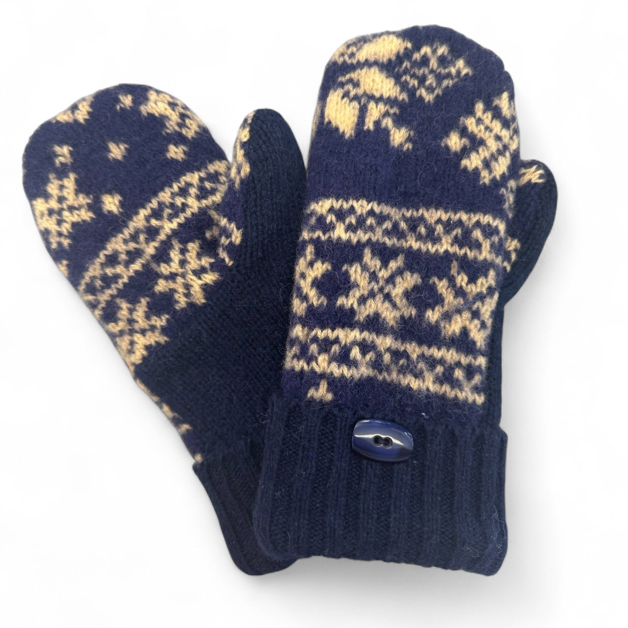 Snowy Vibes Wool Sweater Mittens