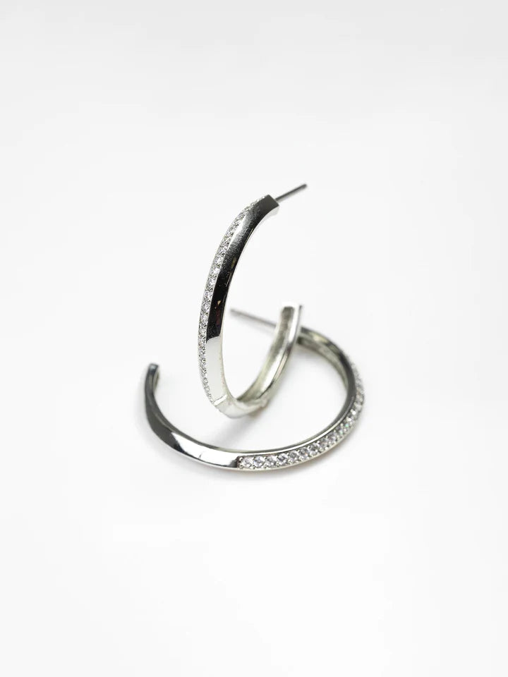 Leith Silver Hoop Earrings