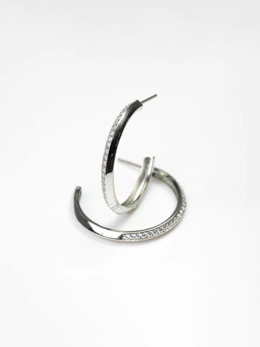 Leith Silver Hoop Earrings